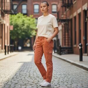 Anthropologie Daughters of the Liberation Lyon Coral Modern Cargo Pants - Sz 29